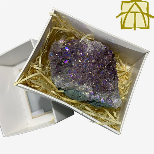 Amethyst Aura Cluster Gift Box
