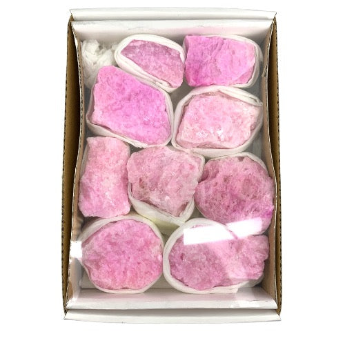 Pink Aragonite Rough Boxed