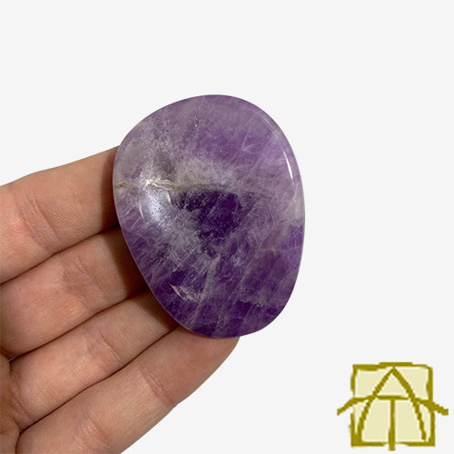 Banded Amethyst Worry Stone